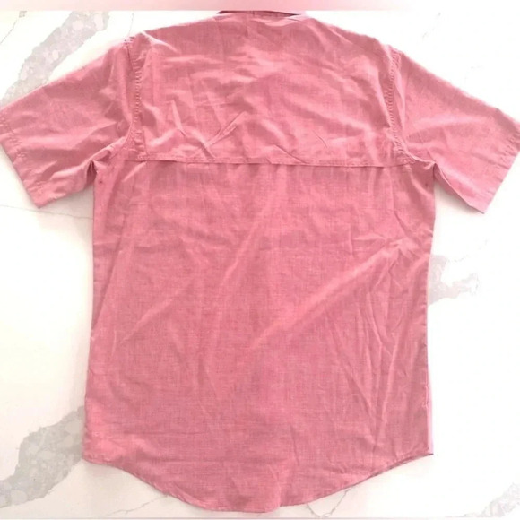Izod Saltwater Beach Performance Surfside Short Sleeve Shirt Mens Light Pink NEW - Picture 4 of 12